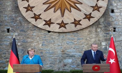Cumhurbaşkanı Erdoğan, Almanya Şansölyesi Merkel ile ortak basın toplantısı düzenledi