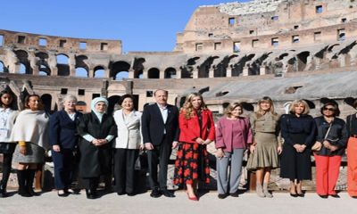 Emine Erdoğan, G20 Liderler Zirvesi’nin yapıldığı Roma’da lider eşleriyle bir araya geldi