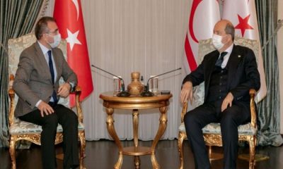 Cumhurbaşkanı Ersin Tatar, EkoAvrasya Yönetim Kurulu Başkanı Hikmet Eren ve beraberindekileri kabul etti