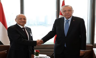 Cumhurbaşkanı Erdoğan, Yemen Başkanlık Konseyi Başkanı El-Alimi’yi kabul etti