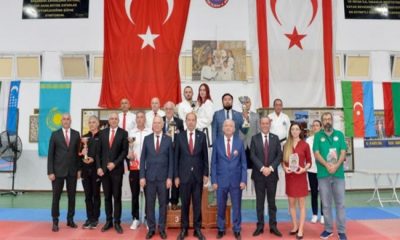 Cumhurbaşkanı Ersin Tatar, KKTC Taekwondo Judo Karate Federasyonu tarafından düzenlenen ödül törenine katıldı