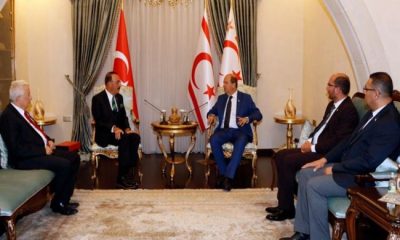 Cumhurbaşkanı Ersin Tatar, Türkiye Tüm Emlak Müşavirleri Federasyonu Başkanı Hacı Ali Taylan ile Kıbrıs Türk Emlakçılar Birliği Başkanı Hasan Sungur’u kabul etti