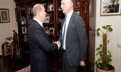 Cumhurbaşkanı Ersin Tatar İngiltere’nin Avrupa Bakanı Leo Docherty’i kabul ederek görüştü