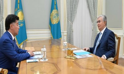 Cumhurbaşkanı, Astana Kamu Hizmeti Merkezi Yönetim Kurulu Başkanı Alihan Baimenov’u kabul etti